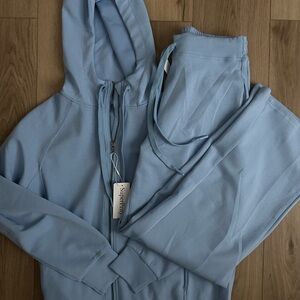 Super Prity Blue Hoodie and pants Set